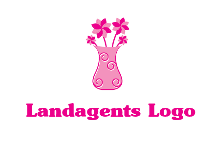 flower in vase logo