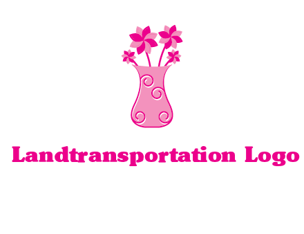 flower in vase logo