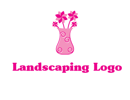 flower in vase logo