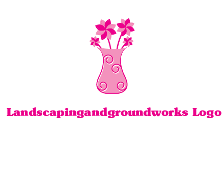 flower in vase logo