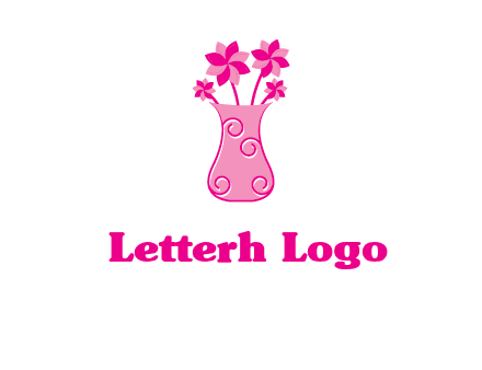 flower in vase logo