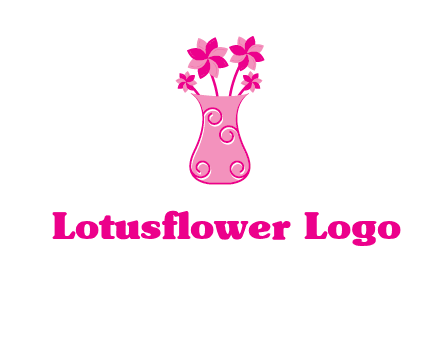 flower in vase logo