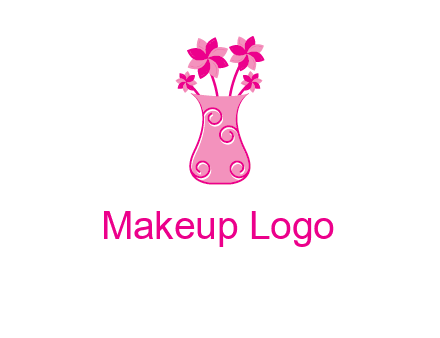 flower in vase logo