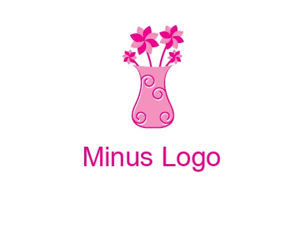 flower in vase logo