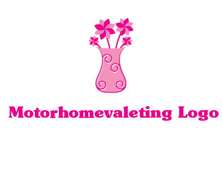 flower in vase logo
