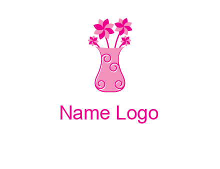 flower in vase logo