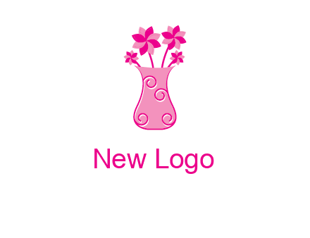 flower in vase logo