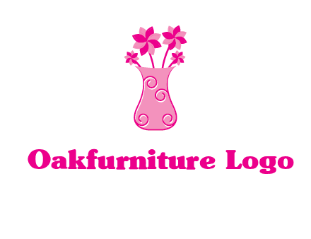 flower in vase logo