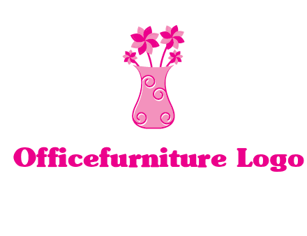flower in vase logo