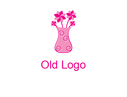 flower in vase logo