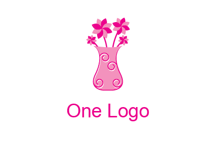 flower in vase logo