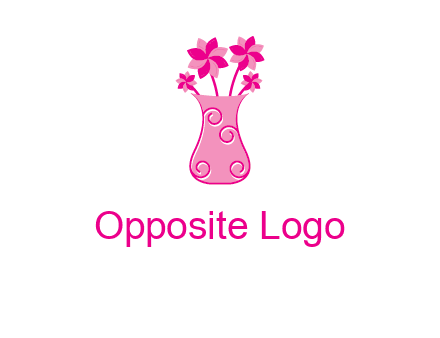 flower in vase logo