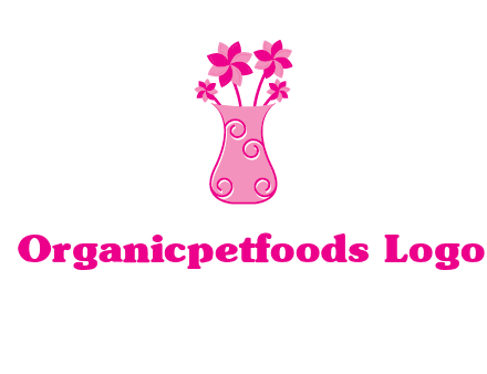 flower in vase logo