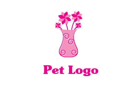 flower in vase logo