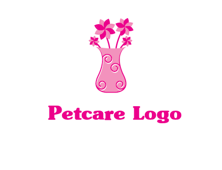 flower in vase logo