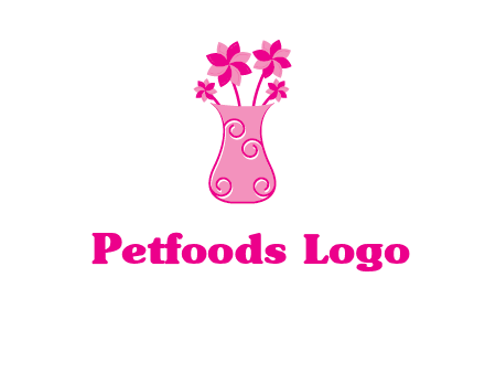 flower in vase logo
