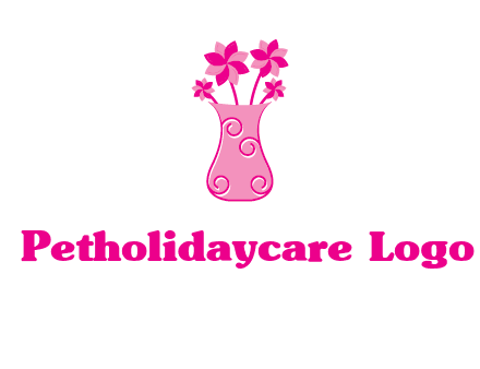 flower in vase logo