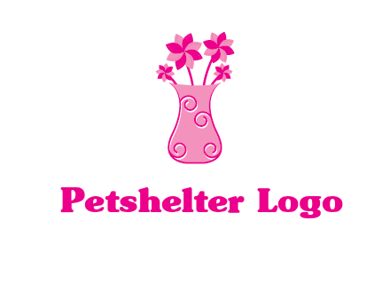 flower in vase logo