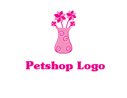 flower in vase logo