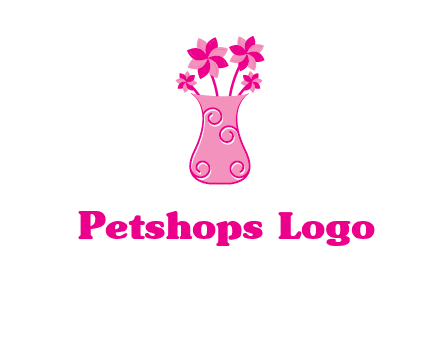 flower in vase logo