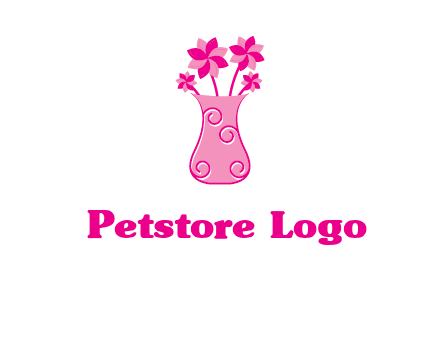 flower in vase logo