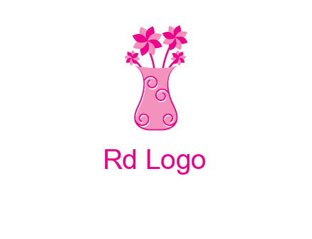 flower in vase logo
