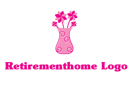 flower in vase logo