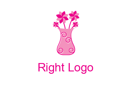flower in vase logo