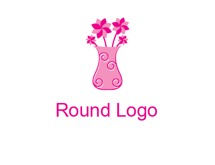 flower in vase logo