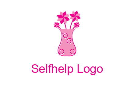 flower in vase logo
