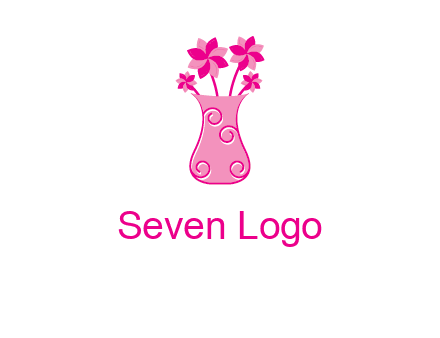 flower in vase logo