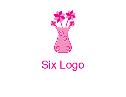 flower in vase logo