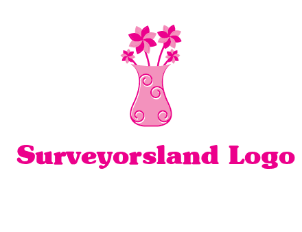 flower in vase logo