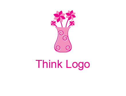 flower in vase logo