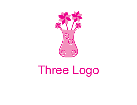 flower in vase logo