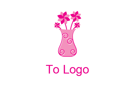 flower in vase logo