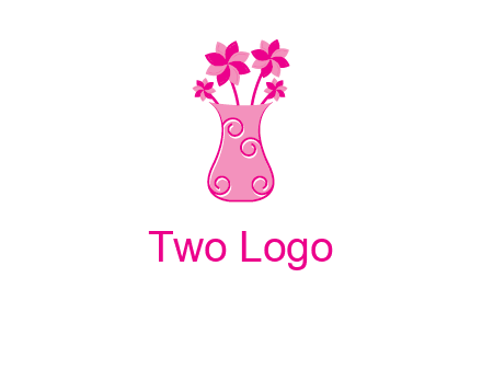 flower in vase logo