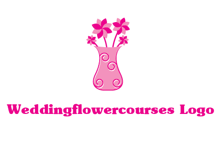 flower in vase logo