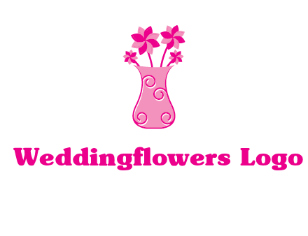 flower in vase logo