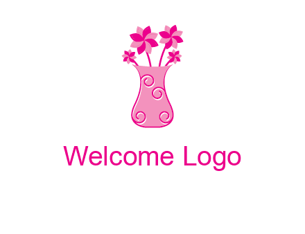 flower in vase logo