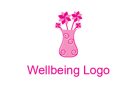 flower in vase logo