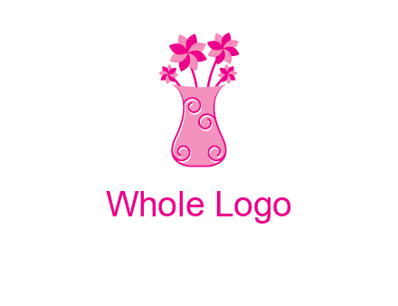 flower in vase logo