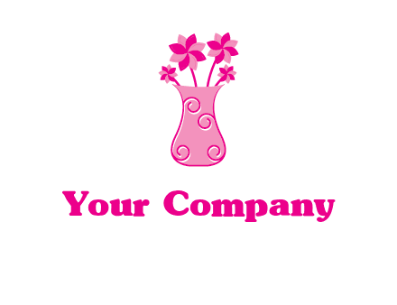 flower in vase logo