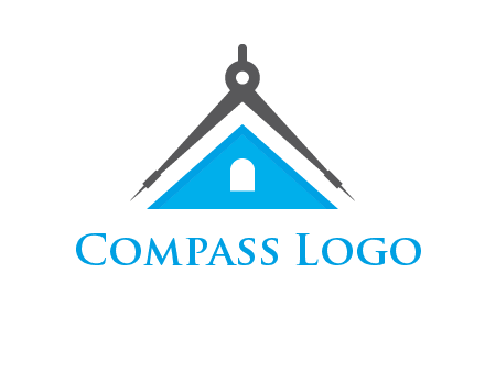 divider compass and roof logo