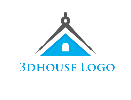 divider compass and roof logo
