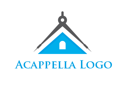 divider compass and roof logo