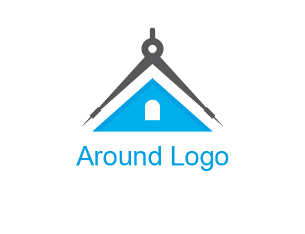 divider compass and roof logo