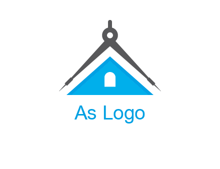 divider compass and roof logo