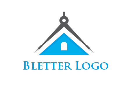 divider compass and roof logo