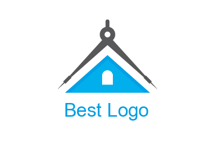 divider compass and roof logo
